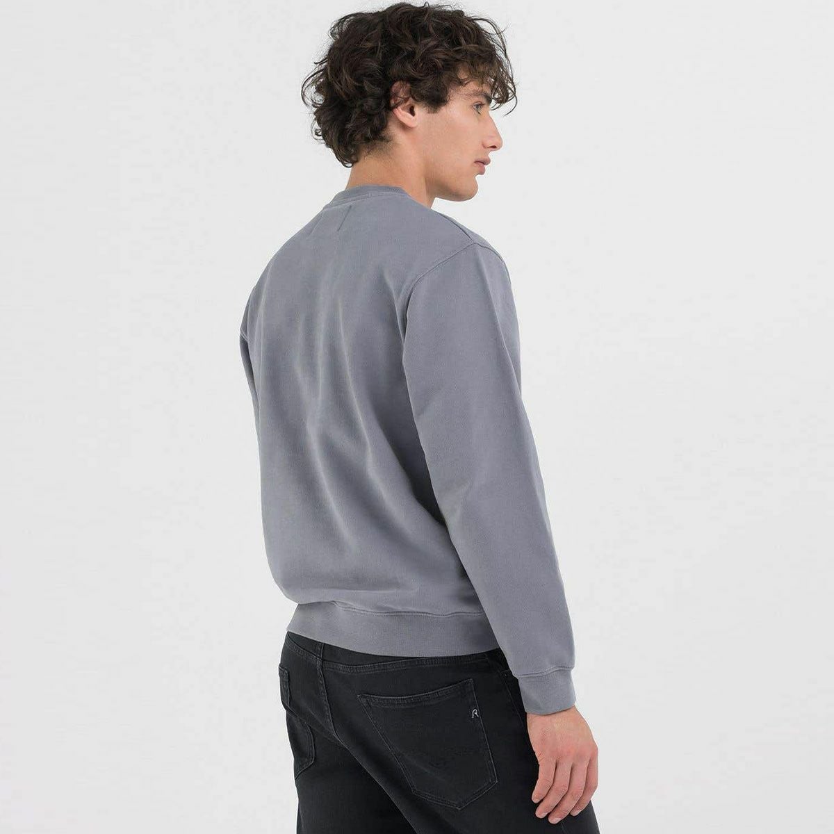 Replay｜ピーチハンド コットン フリース スウェット｜リードグレー