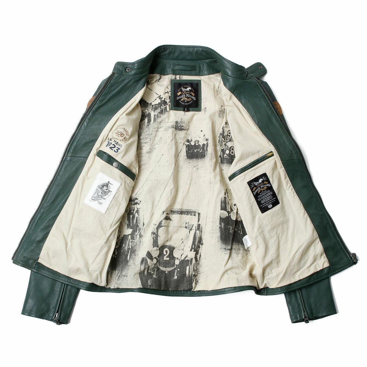 CLASSIC LEGEND MOTORS｜ル・マン 24時間レース 1923 Duff レザー ジャケット｜アウター｜グリーン