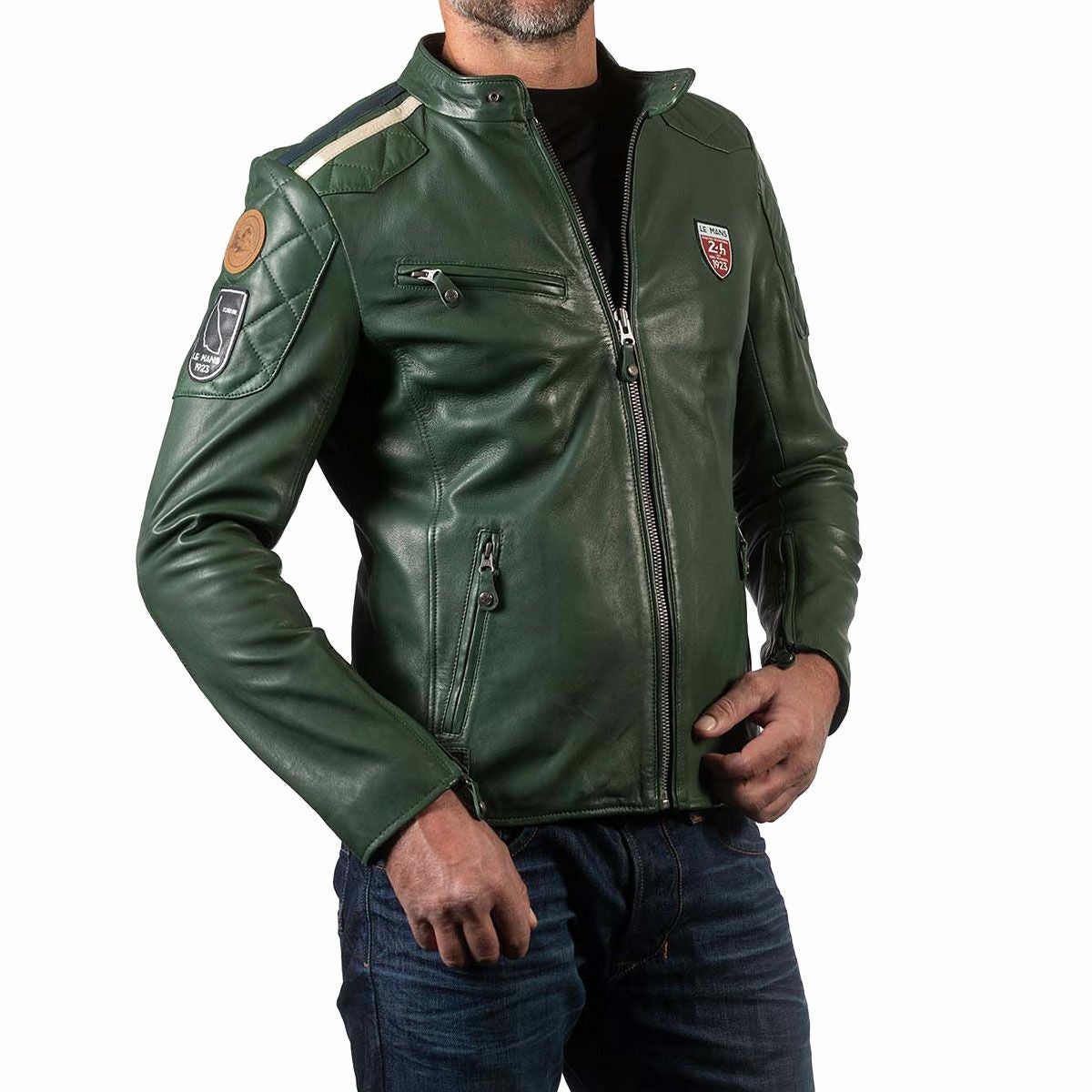 CLASSIC LEGEND MOTORS｜ル・マン 24時間レース 1923 Duff レザー ジャケット｜アウター｜グリーン