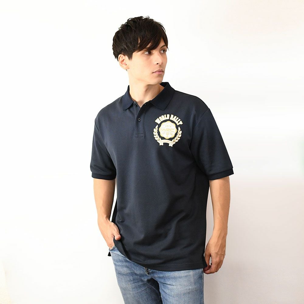 WRC｜WRCポロシャツ｜ネイビー｜モデル着用