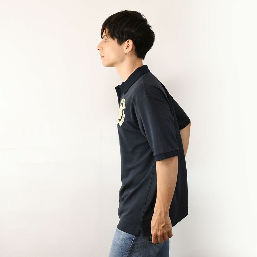 WRC｜WRCポロシャツ｜ネイビー｜モデル着用