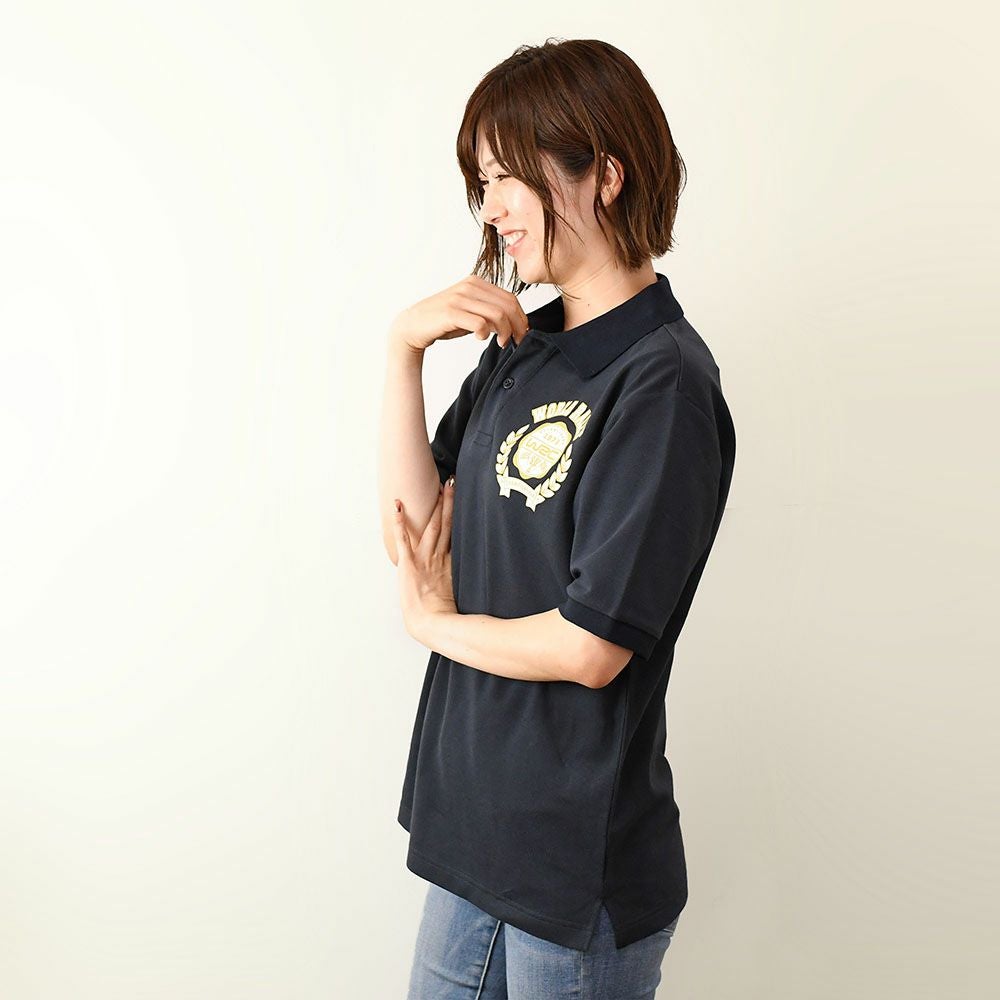 WRC｜WRCポロシャツ｜ネイビー｜モデル着用