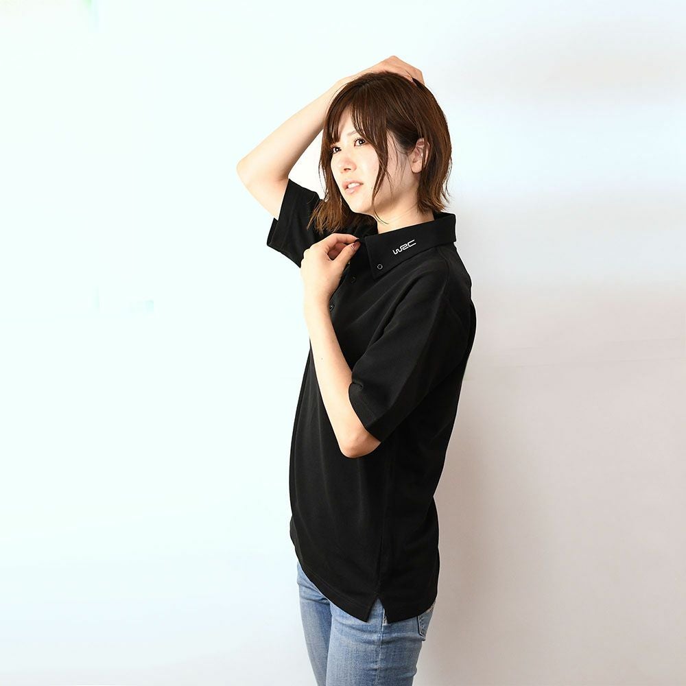 WRC｜WRCカットポロシャツ｜ブラック｜モデル着用