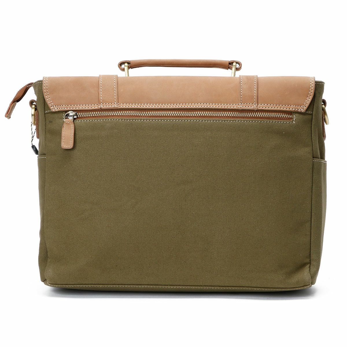 Goldtop｜キャンバスレザー メッセンジャーバッグ｜ショルダー｜オリーブグリーン×ライトタン