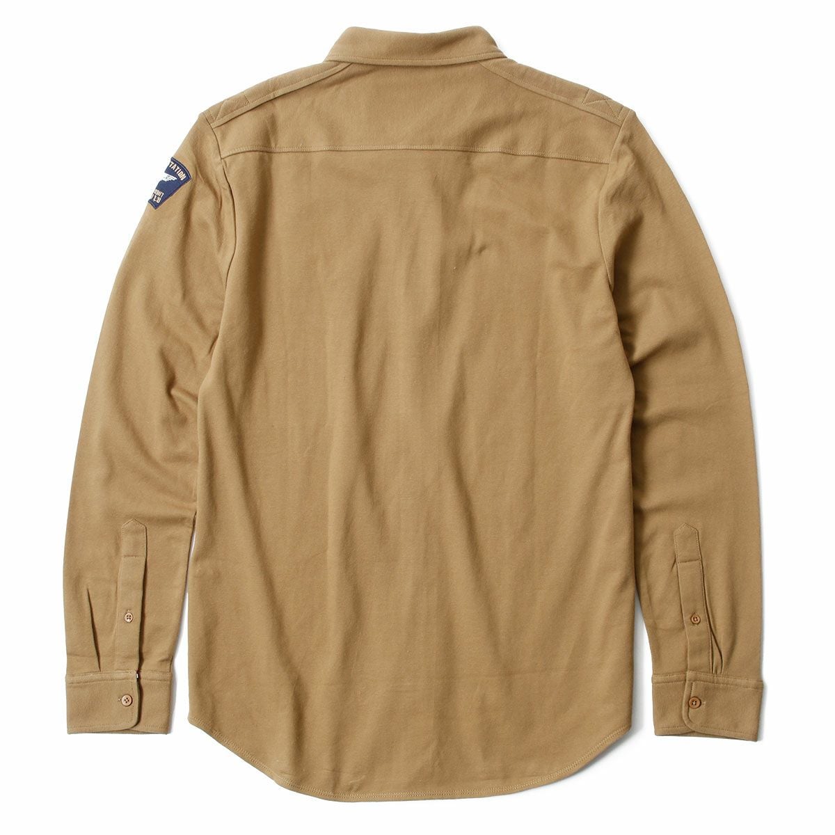 BARNSTORMER｜Stearman ”Barbers Point HONOLULU” ロングスリーブ シャツ｜ベージュ