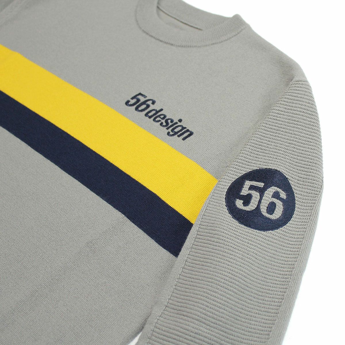 56design｜レトロボーダーセーター｜スウェット｜グレー