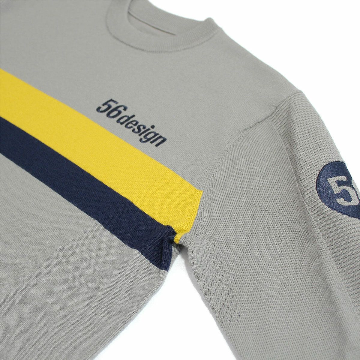 56design｜レトロボーダーセーター｜スウェット｜グレー