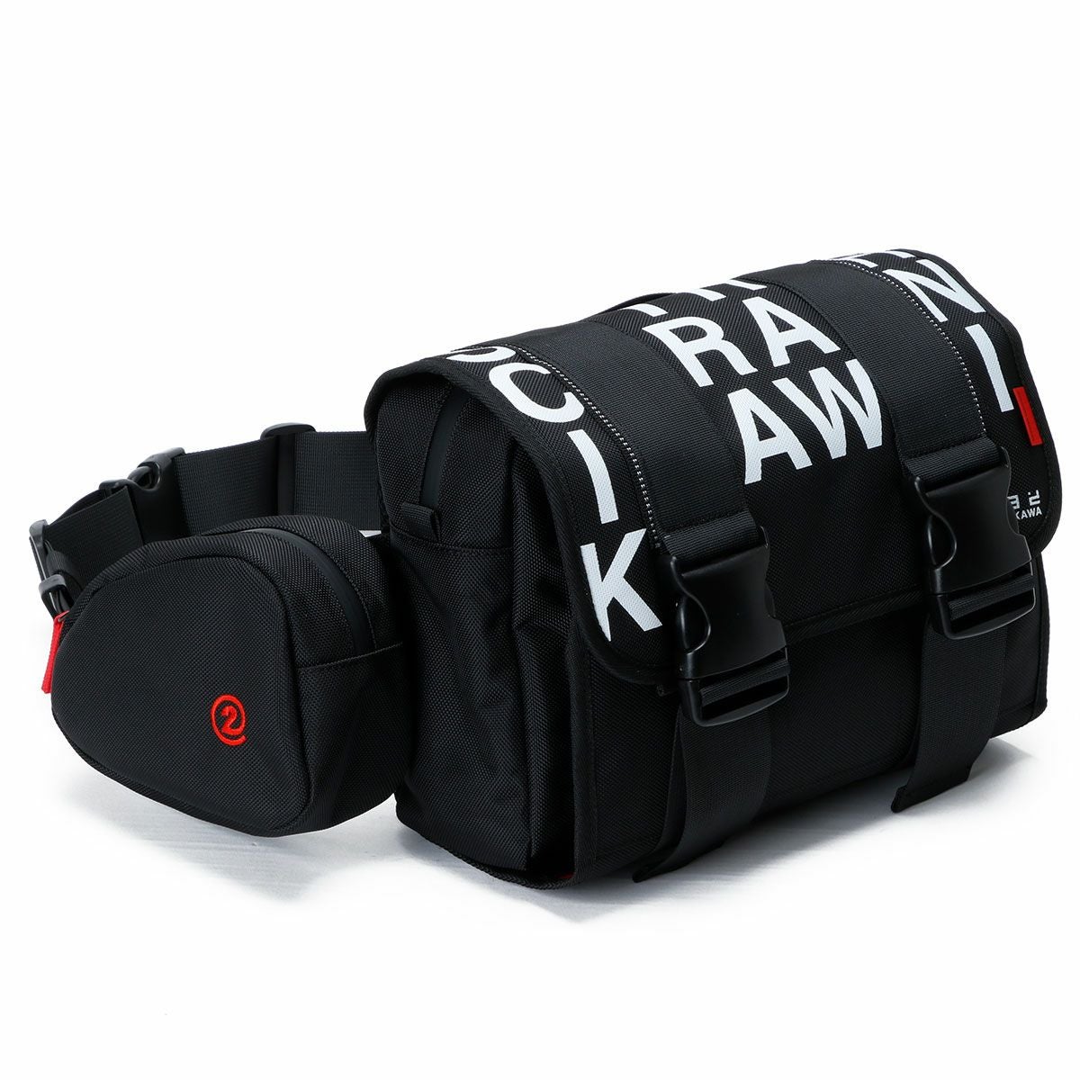 SHINICHIRO ARAKAWA｜ワンデイ ツーリング バッグ + P｜ウエストバッグ｜ブラック