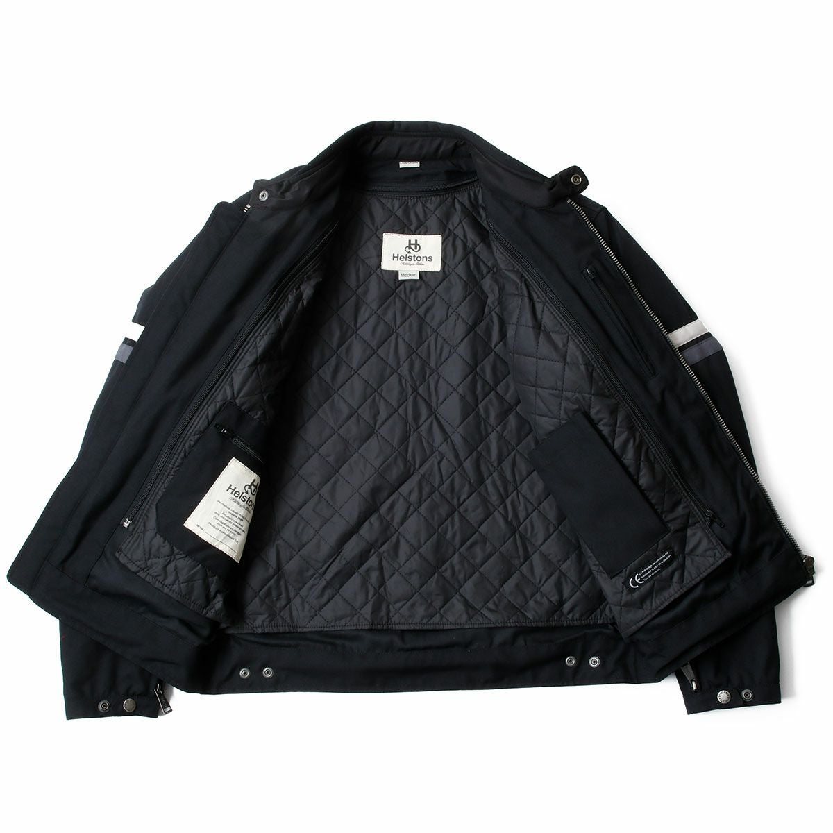 helstons｜Vシリーズ テキスタイル ジャケット｜ファブリック｜ブラック×ブラック