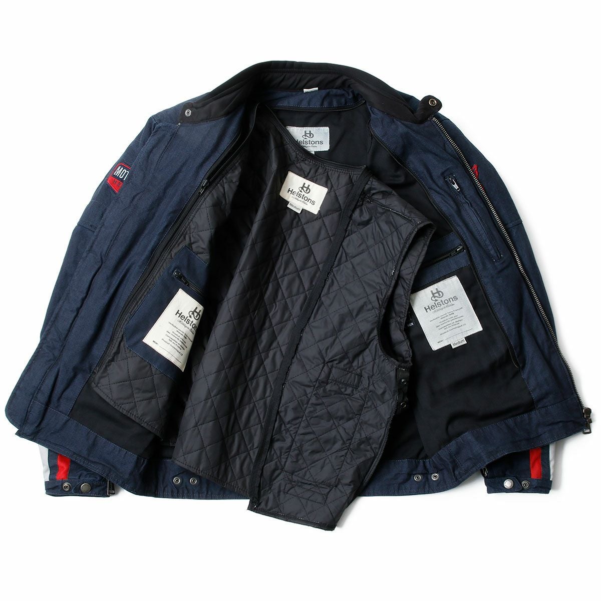 helstons｜バルカン テキスタイル ジャケット｜ファブリック｜ブルー