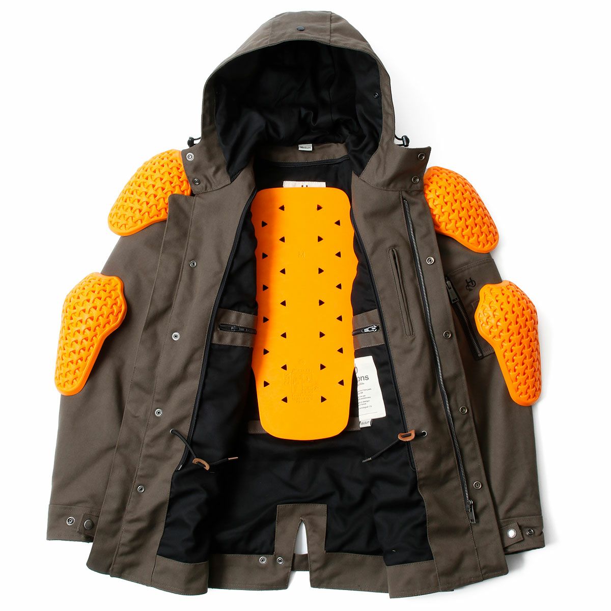 helstons｜モッズ パーカー｜ファブリック｜カーキ