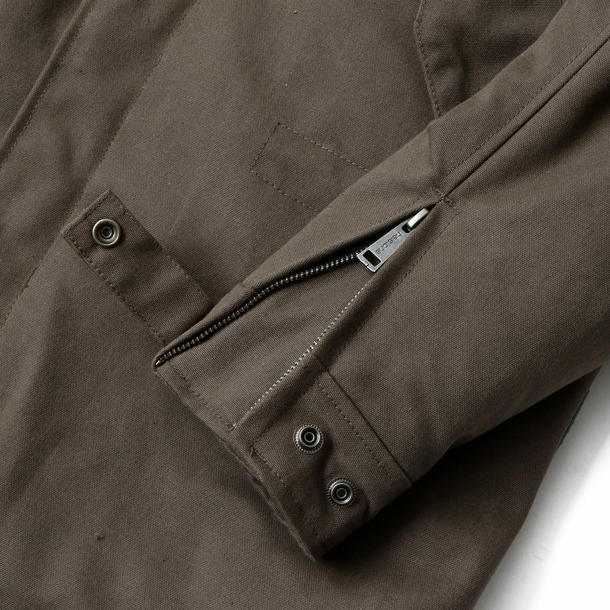 helstons｜モッズ パーカー｜ファブリック｜カーキ