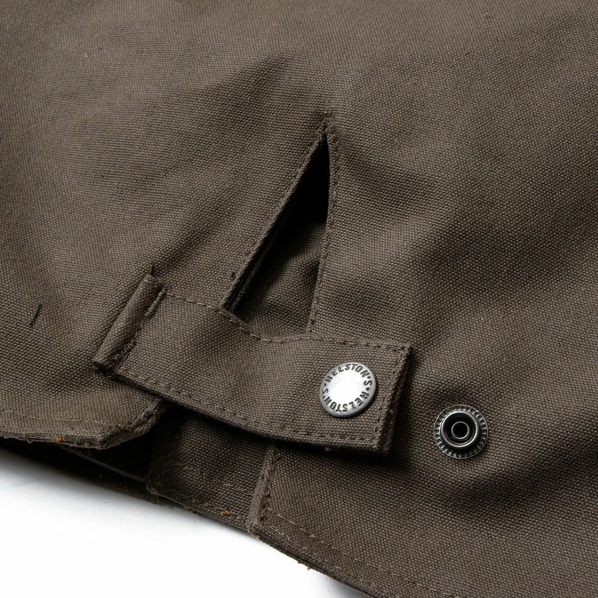 helstons｜モッズ パーカー｜ファブリック｜カーキ