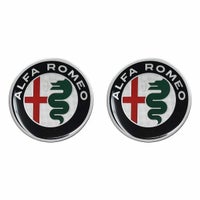 Alfaromeo｜アルファロメオ 3D ロゴ 12mm ラウンド ステッカー (2個セット)｜マルチカラー