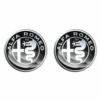 Alfaromeo｜アルファロメオ 3D ロゴ 12mm ラウンド ステッカー (2個セット)｜マルチカラー