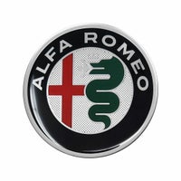 Alfaromeo｜アルファロメオ 3D ロゴ 40mm ラウンド ステッカー｜マルチカラー