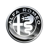 Alfaromeo｜アルファロメオ 3D ロゴ 40mm ラウンド ステッカー｜ブラック