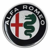 Alfaromeo｜アルファロメオ 3D ロゴ 55mm ラウンド ステッカー｜
