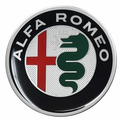 Alfaromeo｜アルファロメオ 3D ロゴ 55mm ラウンド ステッカー｜