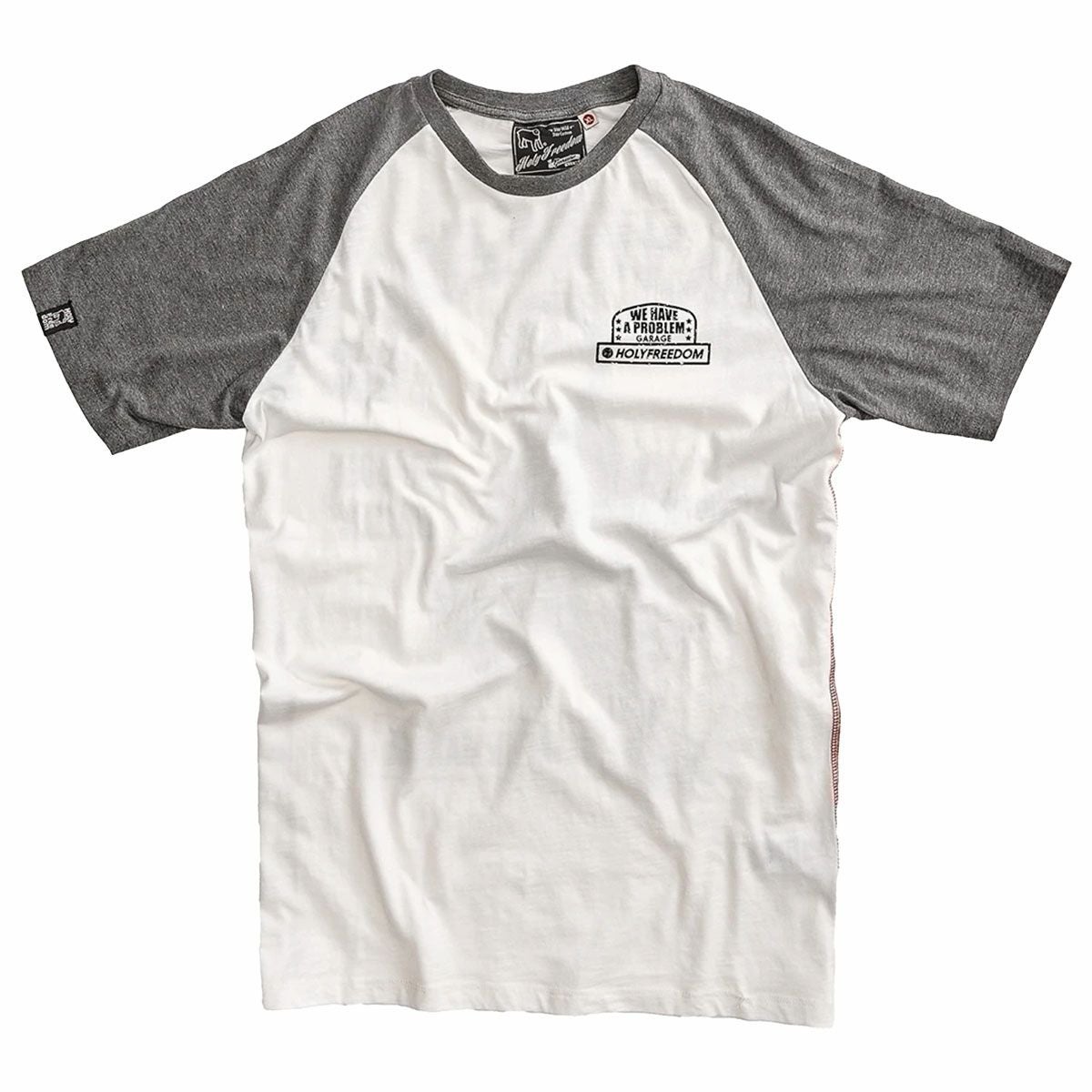 HolyFreedom｜フェリックス Tシャツ｜ホワイト×グレー