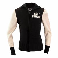 HolyFreedom｜ダート トラック セーター｜ニット｜ブラック×ホワイト