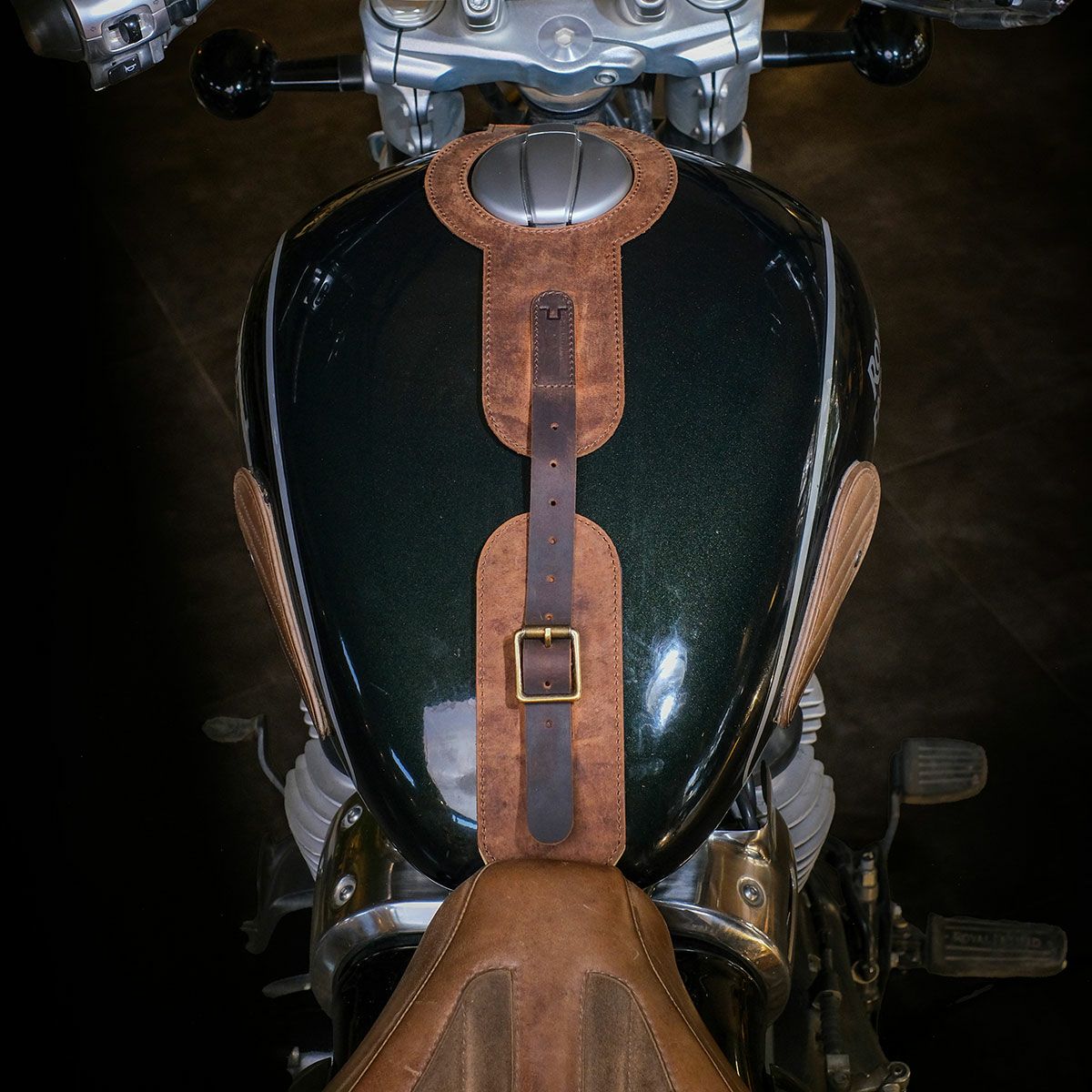 Trip Machine｜MOTO エクスクルーシブ タンクストラップ for SUPER METEOR / SHOTGUN650｜その他雑貨｜タバコブラウン