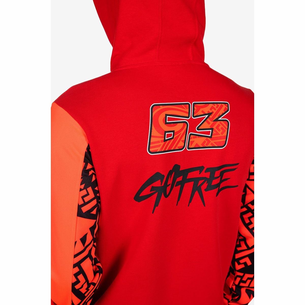 Moto GP Collection｜バニャイア ドゥカティ メンズ デュアル フリース｜ニット｜レッド｜モデル着用