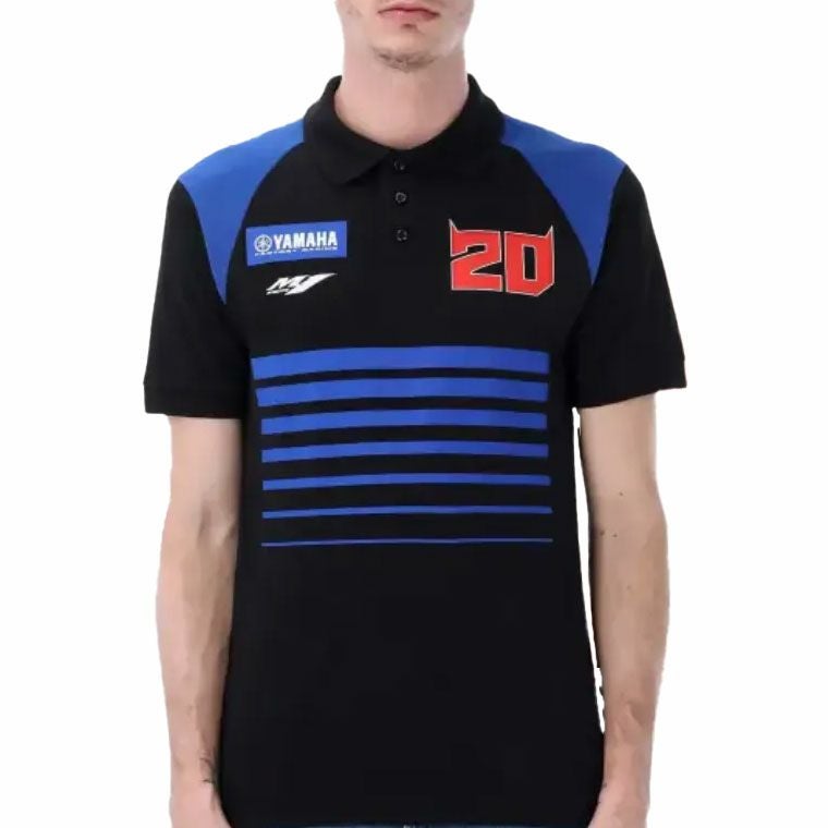 Moto GP Collection｜クアルタラロ メンズ デュアル ヤマハ ポロシャツ｜ブラック｜モデル着用