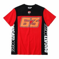 Moto GP Collection｜バニャイア ドゥカティ デュアル ストライプ Tシャツ｜レッド