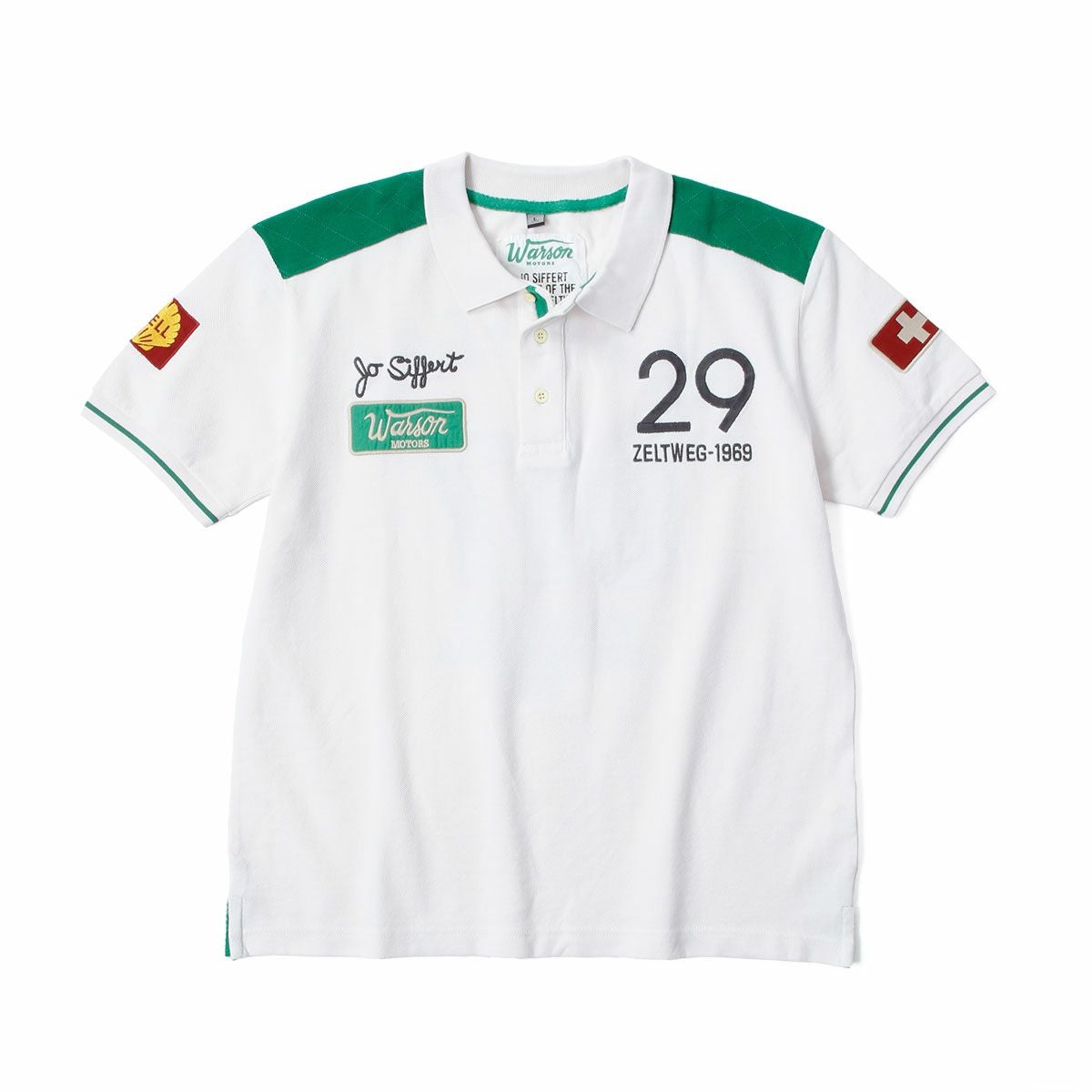 Warson Motors｜ツェルトベク 1969 シフェール ポロ｜ポロシャツ｜ホワイト