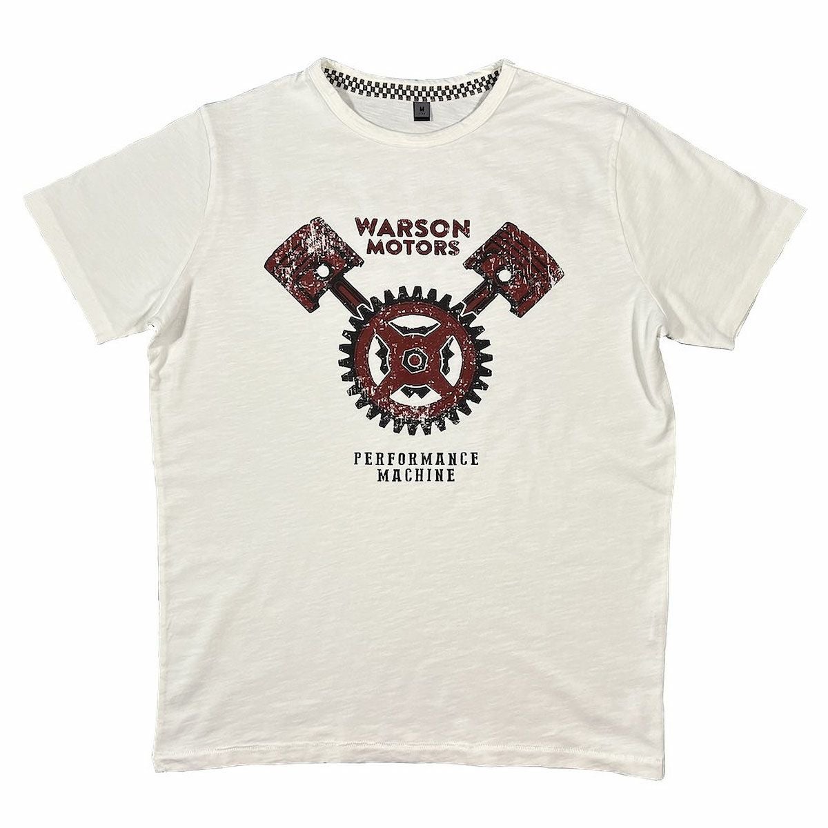 Warson Motors｜ピストン Tシャツ｜ホワイト