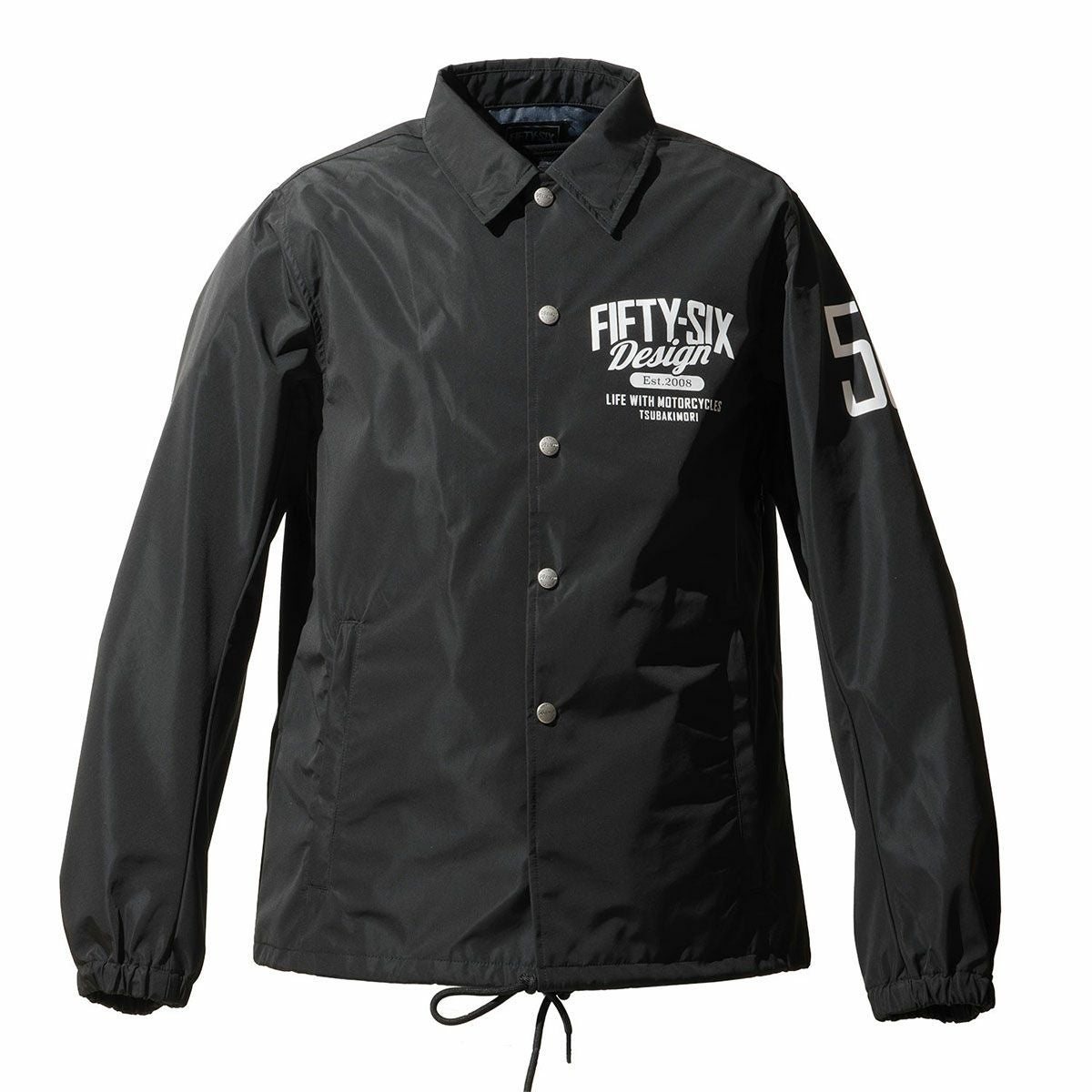 56design｜スリーレイヤードコーチジャケット｜ファブリック｜ブラック