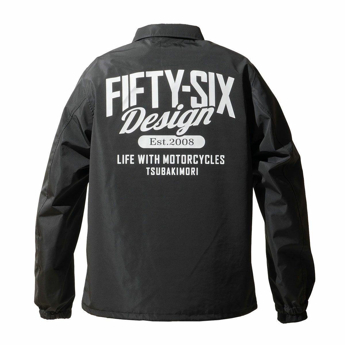 56design｜スリーレイヤードコーチジャケット｜ファブリック｜ブラック