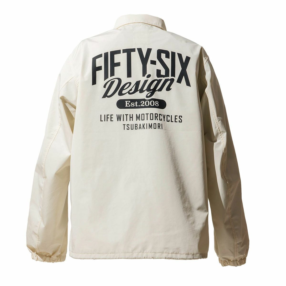 56design｜スリーレイヤードコーチジャケット｜ファブリック｜アイボリー