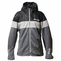 56design｜ボーダー メッシュ パーカー｜ファブリック｜ブラック×グレー