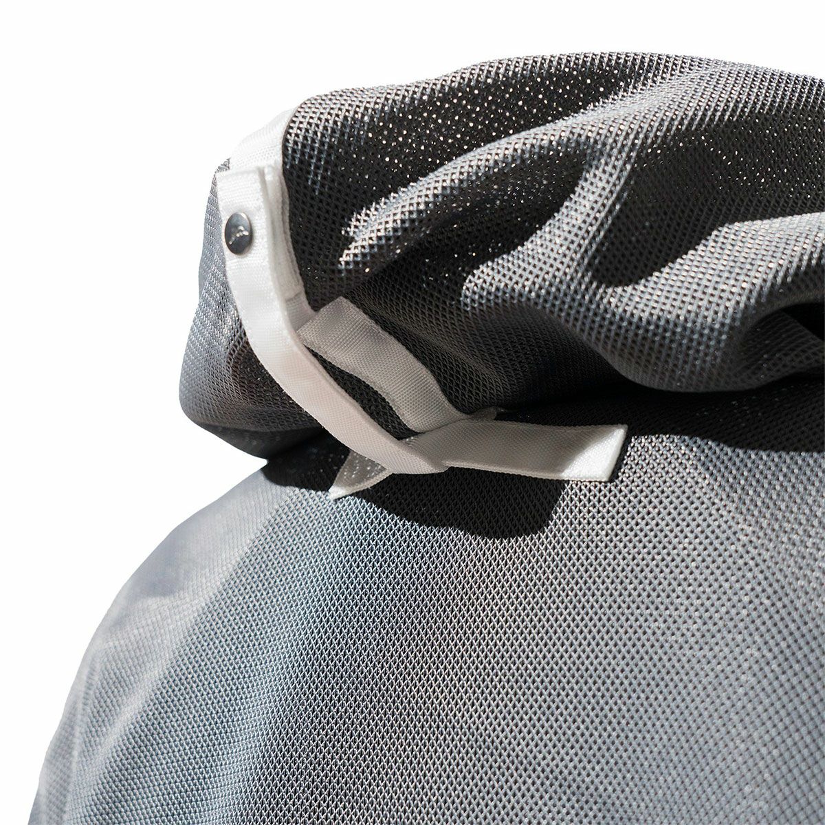 56design｜ボーダー メッシュ パーカー｜ファブリック｜グレー×レッド