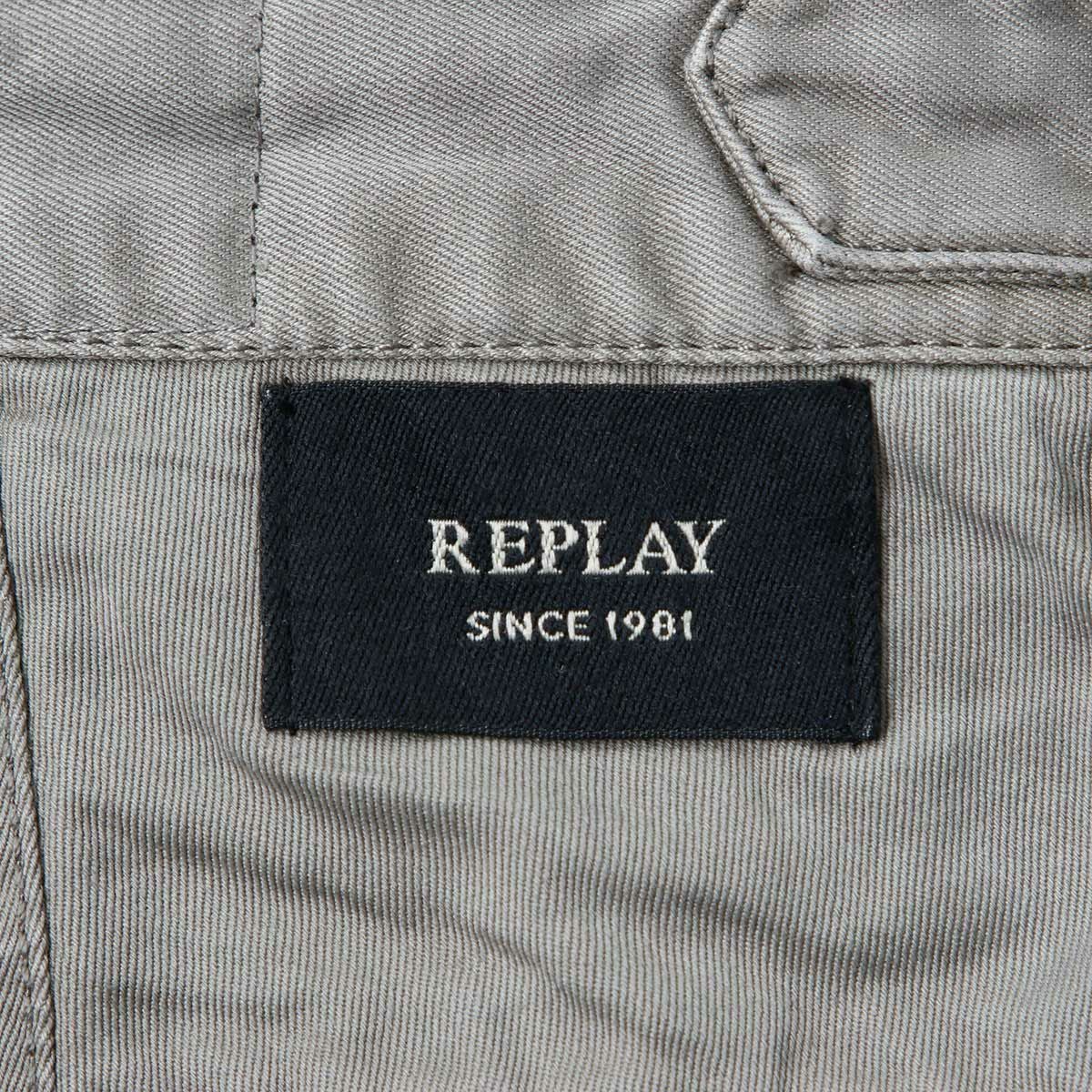 Replay｜ツイル カーゴ パンツ｜チノ・カーゴ｜グレーミリタリー