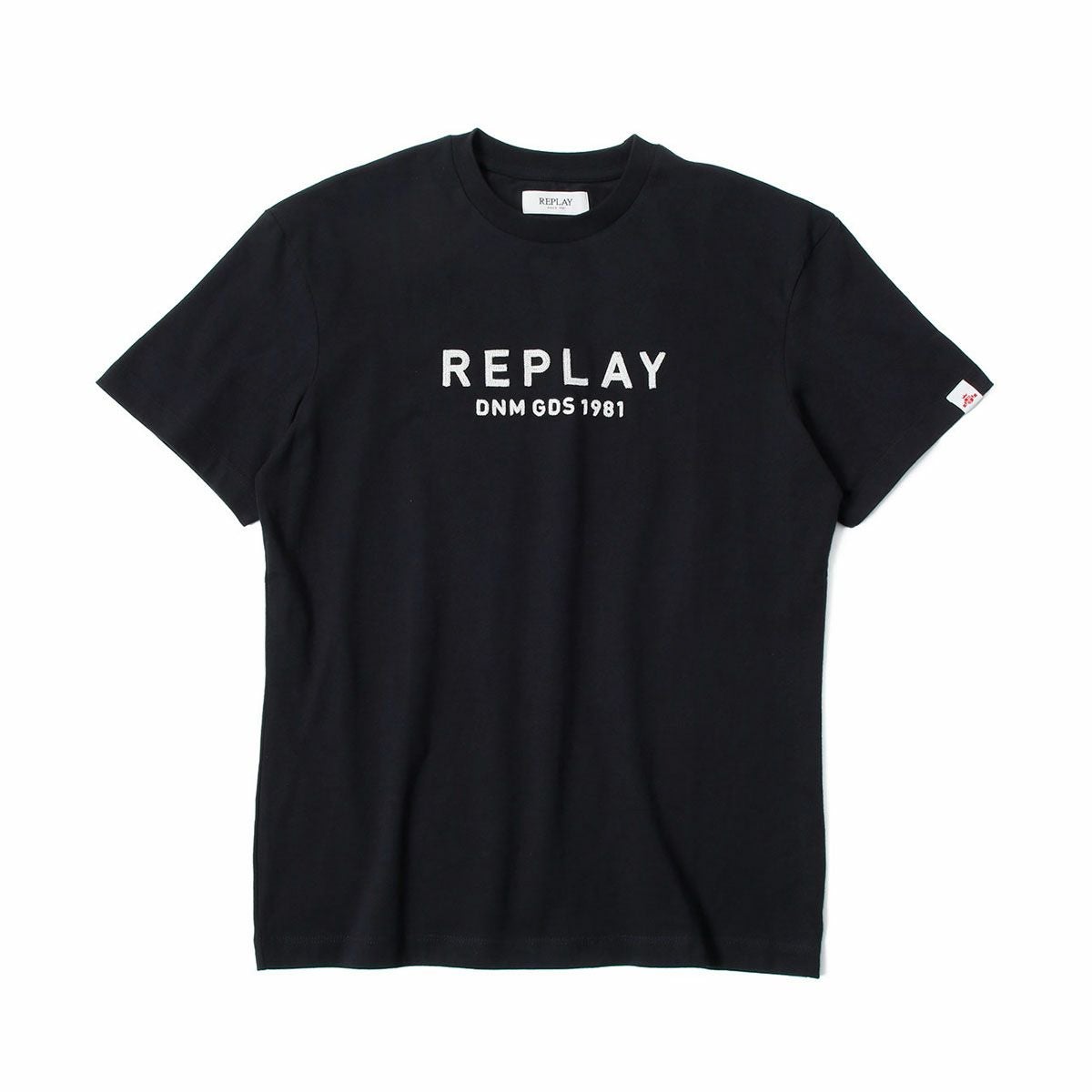 Replay｜リラックスフィット レタリング Tシャツ｜ブラック