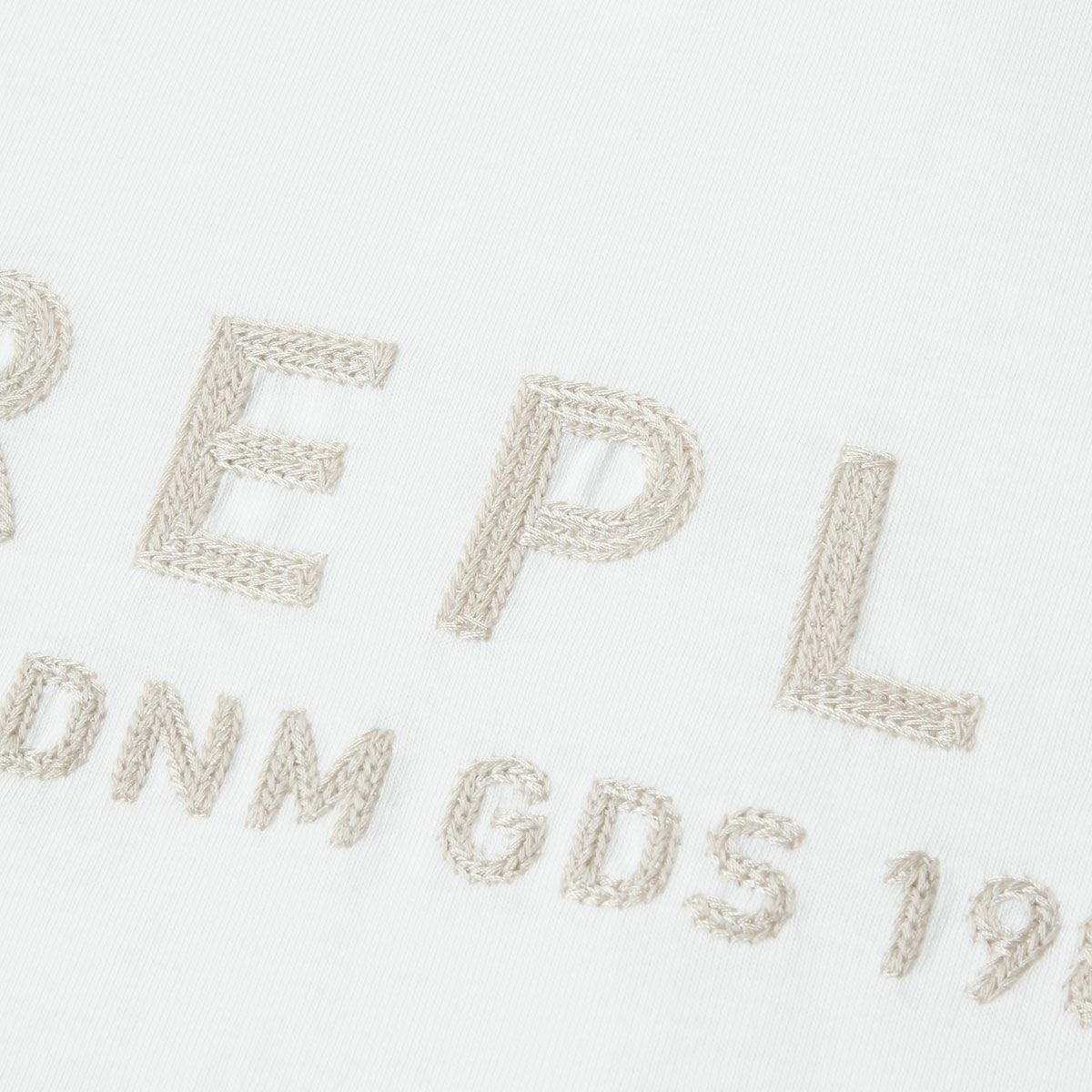 Replay｜リラックスフィット レタリング Tシャツ｜ナチュラルホワイト