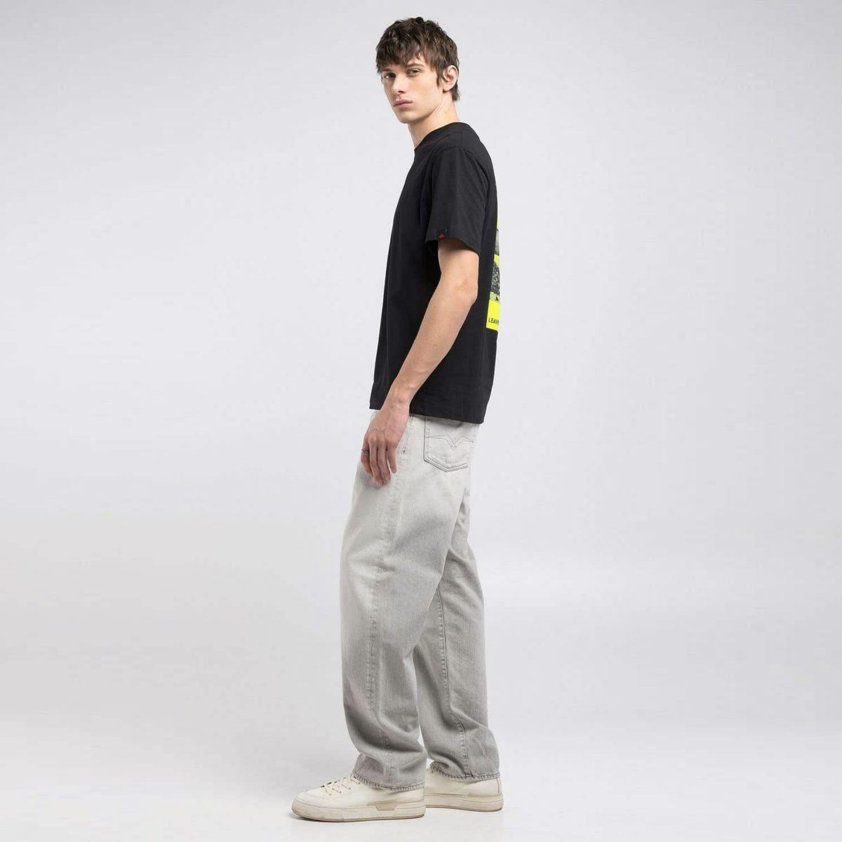 Replay｜フォトプリント Tシャツ｜ブラック｜モデル着用