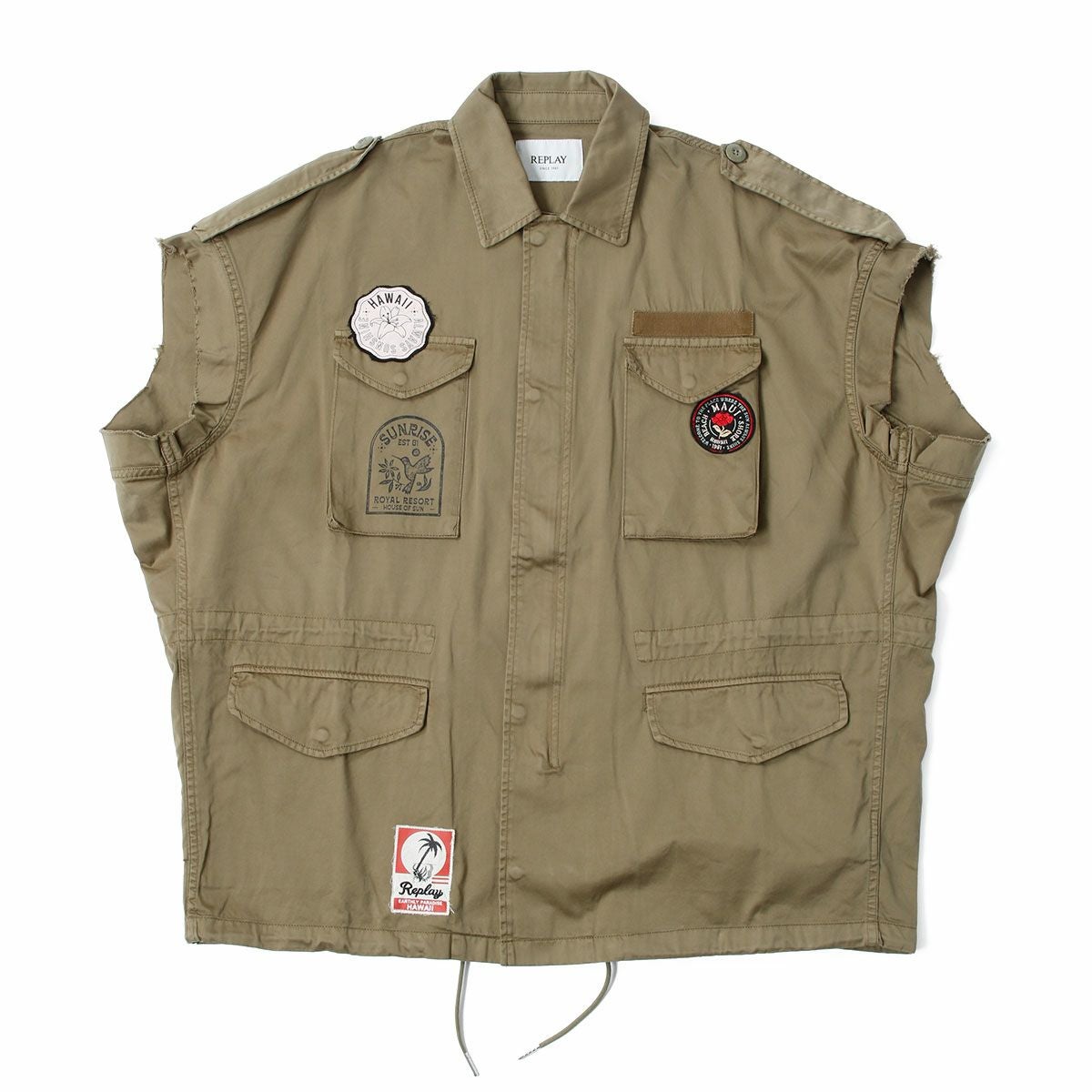 Replay｜ドローストリング ツイル シャツ｜