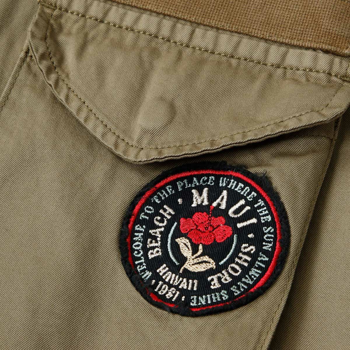 Replay｜ドローストリング ツイル シャツ｜ウィードグリーン