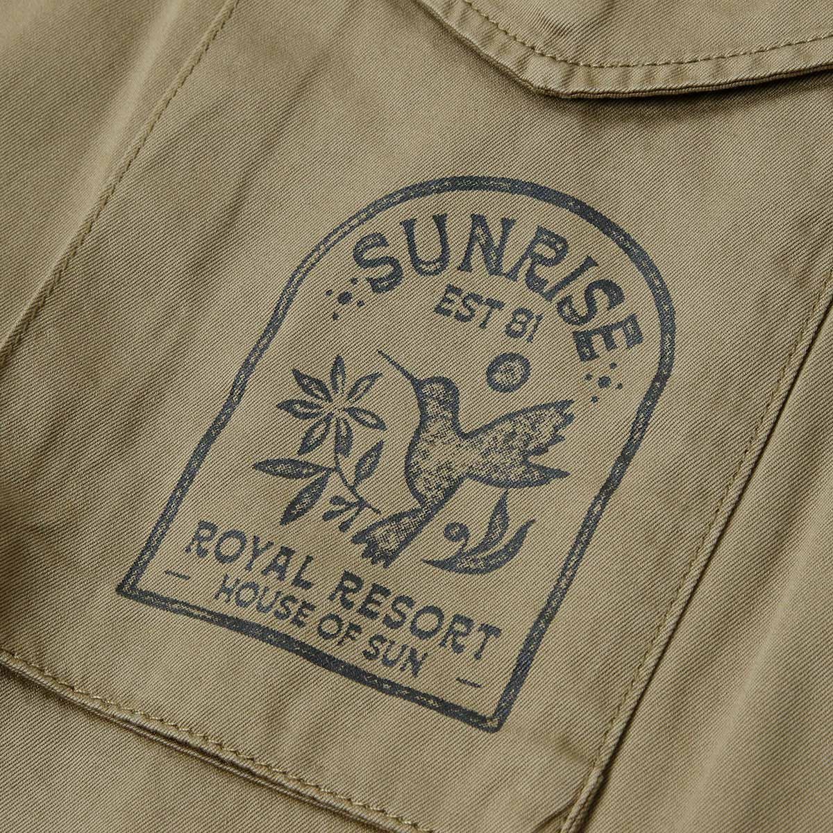 Replay｜ドローストリング ツイル シャツ｜ウィードグリーン