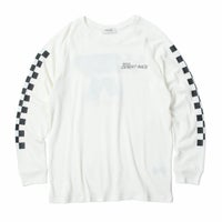 Replay｜チェッカープリント ロングスリーブ Tシャツ｜バターホワイト