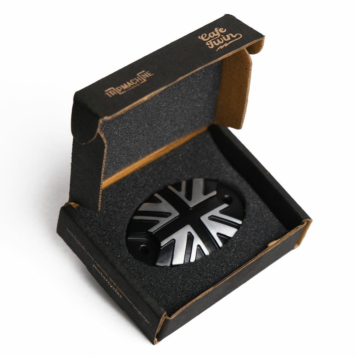 Trip Machine｜オイル リザーバー キャップ for ロイヤル・エンフィールド｜その他雑貨｜ブラック×シルバー