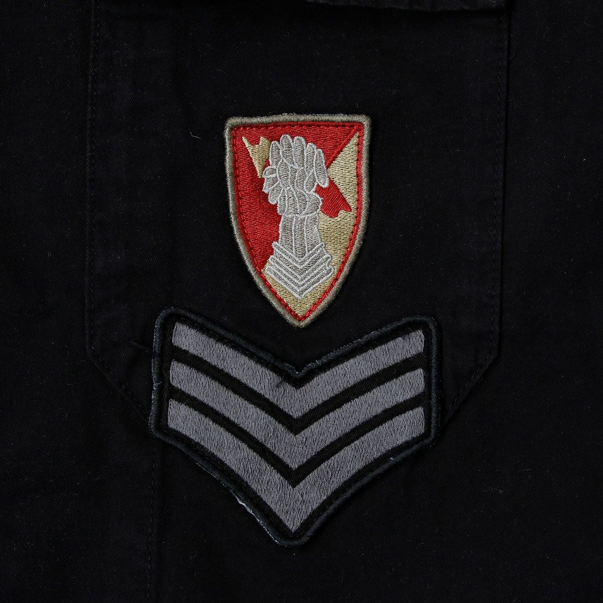 Replay｜ワッペン シャツジャケット｜ファブリック｜ブラックReplay｜ワッペン シャツジャケット｜ファブリック｜ブラック