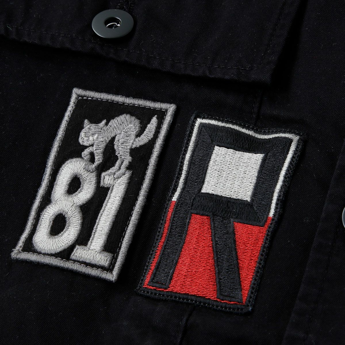Replay｜ワッペン シャツジャケット｜ファブリック｜ブラック