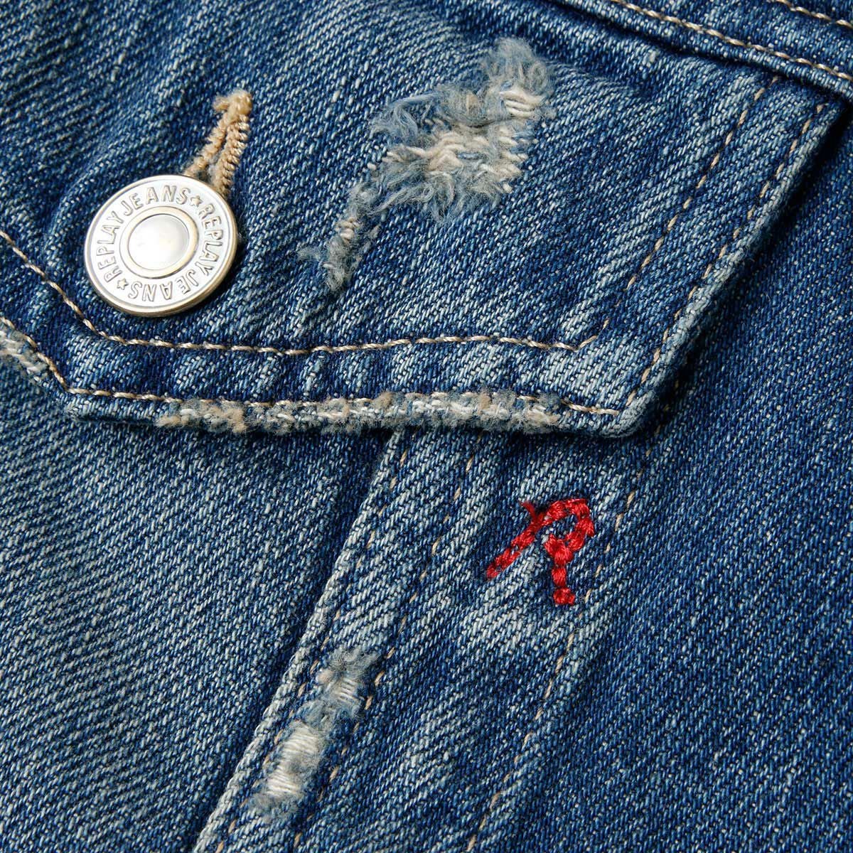 Replay｜デニム ジャケット｜ファブリック｜ダークブルー