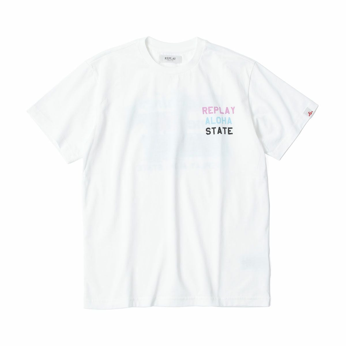 Replay｜アロハ ステート Tシャツ｜ナチュラルホワイト