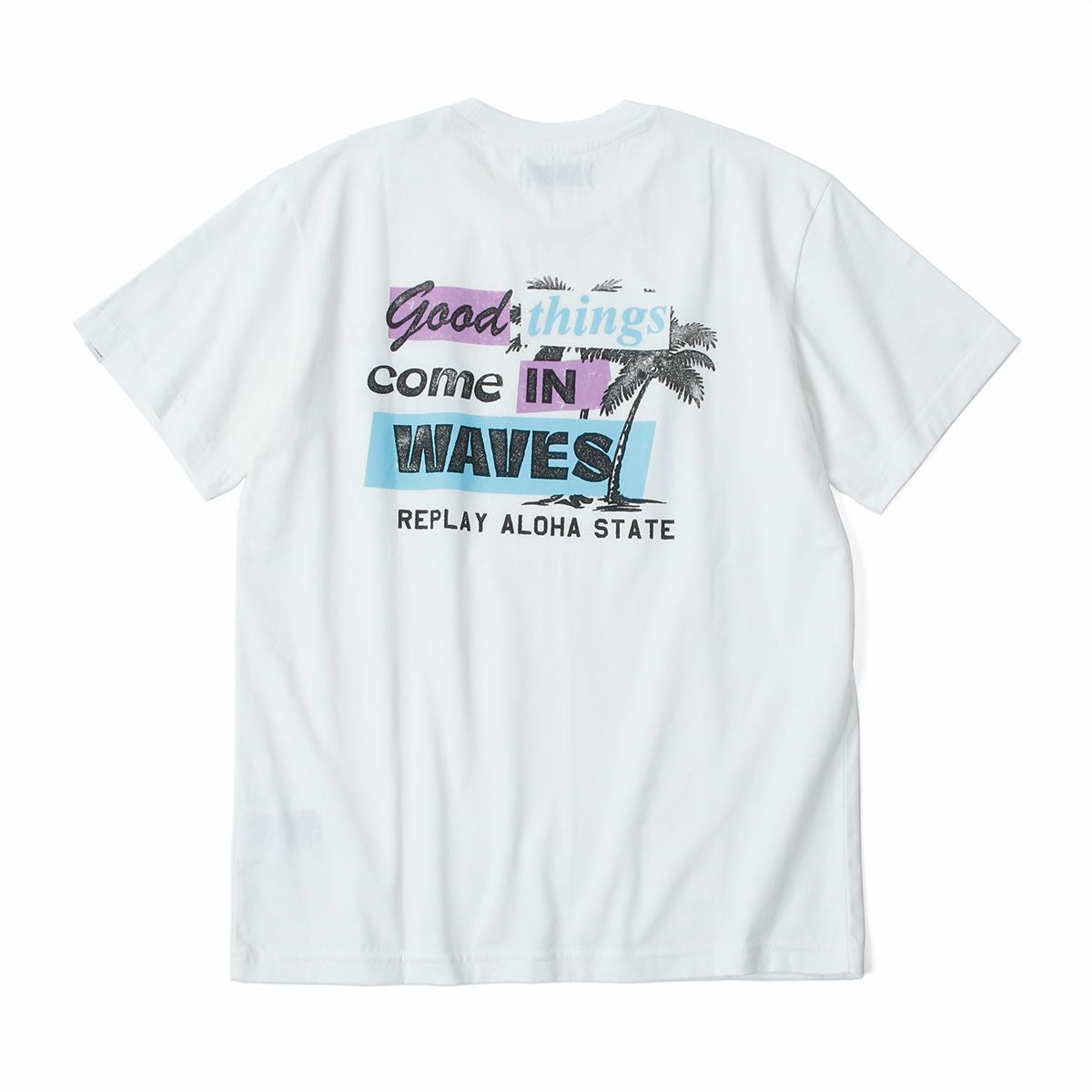 Replay｜アロハ ステート Tシャツ｜ナチュラルホワイト